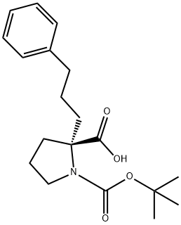 BOC-(S)-ALPHA-(3-PHENYL-PROPYL)-PROLINE Struktur