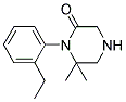 1-(2-ETHYLPHENYL)-6,6-DIMETHYLPIPERAZIN-2-ONE Struktur