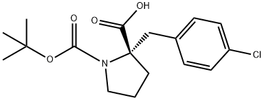 BOC-(S)-ALPHA-(4-CHLOROBENZYL)-PROLINE Struktur