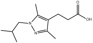 3-(1-ISOBUTYL-3,5-DIMETHYL-1H-PYRAZOL-4-YL)PROPANOIC ACID Struktur