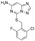 5-[(2-CHLORO-6-FLUOROBENZYL)THIO][1,2,4]TRIAZOLO[1,5-C]PYRIMIDIN-7-AMINE Struktur