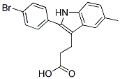 3-[2-(4-BROMOPHENYL)-5-METHYL-1H-INDOL-3-YL]PROPANOIC ACID Struktur