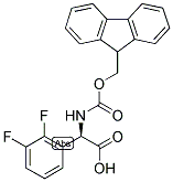 (R)-(2,3-DIFLUORO-PHENYL)-[(9H-FLUOREN-9-YLMETHOXYCARBONYLAMINO)]-ACETIC ACID Struktur