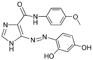 5-[(E)-(2,4-DIHYDROXYPHENYL)DIAZENYL]-N-(4-METHOXYPHENYL)-1H-IMIDAZOLE-4-CARBOXAMIDE Struktur