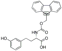 (S)-2-(9H-FLUOREN-9-YLMETHOXYCARBONYLAMINO)-4-(3-HYDROXY-PHENYL)-BUTYRIC ACID Struktur