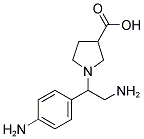 1-[2-AMINO-1-(4-AMINO-PHENYL)-ETHYL]-PYRROLIDINE-3-CARBOXYLIC ACID Struktur