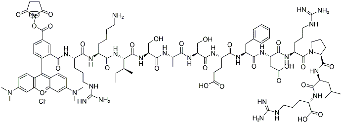 5-TMR-ARG-LYS-ILE-SER-ALA-SER-GLU-PHE-ASP-ARG-PRO-LEU-ARG-OH Struktur