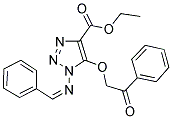 ETHYL 5-(2-OXO-2-PHENYLETHOXY)-1-{[(1Z)-PHENYLMETHYLENE]AMINO}-1H-1,2,3-TRIAZOLE-4-CARBOXYLATE Struktur