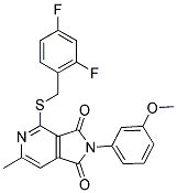 4-[(2,4-DIFLUOROBENZYL)THIO]-2-(3-METHOXYPHENYL)-6-METHYL-1H-PYRROLO[3,4-C]PYRIDINE-1,3(2H)-DIONE Struktur