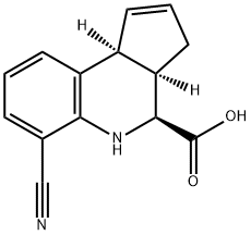 (3AR,4S,9BS)-6-CYANO-3A,4,5,9B-TETRAHYDRO-3H-CYCLOPENTA[C]QUINOLINE-4-CARBOXYLIC ACID Struktur