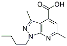 1-BUTYL-3,6-DIMETHYL-1 H-PYRAZOLO[3,4-B ]PYRIDINE-4-CARBOXYLIC ACID Struktur