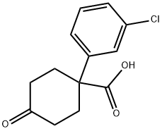 1-(3-CHLOROPHENYL)-4-OXOCYCLOHEXANECARBOXYLIC ACID Struktur