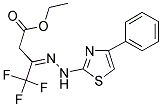 ETHYL (3Z)-4,4,4-TRIFLUORO-3-[(4-PHENYL-1,3-THIAZOL-2-YL)HYDRAZONO]BUTANOATE Struktur