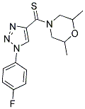 4-{[1-(4-FLUOROPHENYL)-1H-1,2,3-TRIAZOL-4-YL]CARBONOTHIOYL}-2,6-DIMETHYLMORPHOLINE Struktur