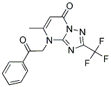 5-METHYL-4-(2-OXO-2-PHENYLETHYL)-2-(TRIFLUOROMETHYL)[1,2,4]TRIAZOLO[1,5-A]PYRIMIDIN-7(4H)-ONE Struktur