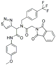 2-(1,3-DIOXOISOINDOLIN-2-YL)-N-(2-(4-METHOXYPHENYLAMINO)-2-OXO-1-(1,2,3-THIADIAZOL-4-YL)ETHYL)-N-(4-(TRIFLUOROMETHYL)BENZYL)ACETAMIDE Struktur