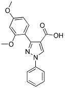 3-(2,4-DIMETHOXYPHENYL)-1-PHENYL-1H-PYRAZOLE-4-CARBOXYLIC ACID Struktur