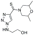 2-({4-[(2,6-DIMETHYLMORPHOLIN-4-YL)CARBONOTHIOYL]-1H-1,2,3-TRIAZOL-1-YL}AMINO)ETHANOL Struktur