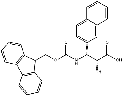 N-FMOC-3-(R)-AMINO-2-(R)-HYDROXY-3-NAPHTHALEN-2-YL-PROPIONIC ACID Struktur