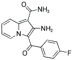 2-AMINO-3-(4-FLUORO-BENZOYL)-INDOLIZINE-1-CARBOXYLIC ACID AMIDE Struktur