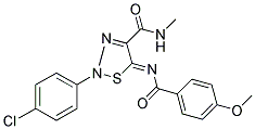 (5Z)-2-(4-CHLOROPHENYL)-5-[(4-METHOXYBENZOYL)IMINO]-N-METHYL-2,5-DIHYDRO-1,2,3-THIADIAZOLE-4-CARBOXAMIDE Struktur