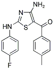 [4-AMINO-2-(4-FLUORO-PHENYLAMINO)-THIAZOL-5-YL]-P-TOLYL-METHANONE Struktur