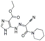 ETHYL 5-[(2Z)-2-(1-CYANO-2-OXO-2-PIPERIDIN-1-YLETHYLIDENE)HYDRAZINO]-1H-IMIDAZOLE-4-CARBOXYLATE Struktur