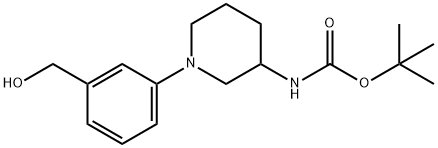 1-(3-HYDROXYMETHYL-PHENYL)-PIPERIDIN-3-CARBAMIC ACID TERT-BUTYL ESTER Struktur