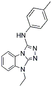 (9-ETHYL-9H-BENZO[4,5]IMIDAZO[2,1-C][1,2,4]TRIAZOL-3-YL)-P-TOLYL-AMINE Struktur