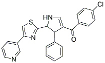 (4-CHLOROPHENYL)[4-PHENYL-5-(4-PYRIDIN-3-YL-1,3-THIAZOL-2-YL)-4,5-DIHYDRO-1H-PYRROL-3-YL]METHANONE Struktur