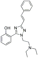 2-{1-[2-(DIETHYLAMINO)ETHYL]-3-[(E)-2-PHENYLETHENYL]-1H-1,2,4-TRIAZOL-5-YL}PHENOL Struktur