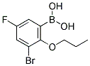 3-BROMO-5-FLUORO-2-PROPOXYPHENYLBORONIC ACID Struktur