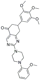 2-(4-(2-METHOXYPHENYL)PIPERAZIN-1-YL)-7-(3,4,5-TRIMETHOXYPHENYL)-7,8-DIHYDROQUINAZOLIN-5(6H)-ONE Struktur