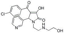 4-(4-CHLOROBENZOYL)-3-HYDROXY-1-{2-[(2-HYDROXYETHYL)AMINO]ETHYL}-5-PYRIDIN-3-YL-1,5-DIHYDRO-2H-PYRROL-2-ONE Struktur