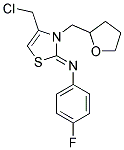 N-[(2Z)-4-(CHLOROMETHYL)-3-(TETRAHYDROFURAN-2-YLMETHYL)-1,3-THIAZOL-2(3H)-YLIDENE]-N-(4-FLUOROPHENYL)AMINE Struktur