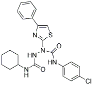 N~1~-(4-CHLOROPHENYL)-1-[4-PHENYL-1,3-THIAZOL-2-YL]-N~2~-CYCLOHEXYL-1,2-HYDRAZINEDICARBOXAMIDE Struktur