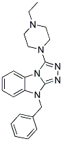 9-BENZYL-3-(4-ETHYL-PIPERAZIN-1-YL)-9H-BENZO[4,5]IMIDAZO[2,1-C][1,2,4]TRIAZOLE Struktur