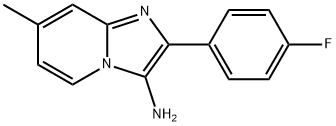 2-(4-FLUOROPHENYL)-7-METHYLIMIDAZO[1,2-A]PYRIDIN-3-AMINE Struktur