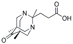 3-(2,5,7-TRIMETHYL-6-OXO-1,3-DIAZA-TRICYCLO[3.3.1(13,7)]DEC-2-YL)-PROPIONIC ACID Struktur