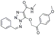 5-[2-(4-METHOXYPHENYL)-2-OXOETHOXY]-N-METHYL-1-{[(1Z)-PHENYLMETHYLENE]AMINO}-1H-1,2,3-TRIAZOLE-4-CARBOXAMIDE Struktur