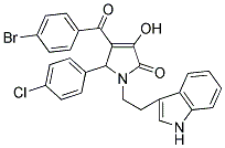 1-(2-(1H-INDOL-3-YL)ETHYL)-4-(4-BROMOBENZOYL)-5-(4-CHLOROPHENYL)-3-HYDROXY-1H-PYRROL-2(5H)-ONE Struktur