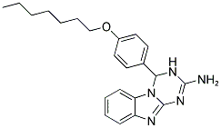 4-[4-(HEPTYLOXY)PHENYL]-3,4-DIHYDRO[1,3,5]TRIAZINO[1,2-A]BENZIMIDAZOL-2-AMINE Struktur