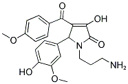 1-(3-AMINOPROPYL)-3-HYDROXY-5-(4-HYDROXY-3-METHOXYPHENYL)-4-(4-METHOXYBENZOYL)-1,5-DIHYDRO-2H-PYRROL-2-ONE Struktur