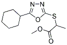 METHYL 2-[(5-CYCLOHEXYL-1,3,4-OXADIAZOL-2-YL)SULFANYL]PROPANOATE Struktur