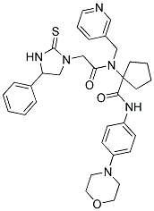 N-(4-MORPHOLINOPHENYL)-1-(2-(4-PHENYL-2-THIOXOIMIDAZOLIDIN-1-YL)-N-(PYRIDIN-3-YLMETHYL)ACETAMIDO)CYCLOPENTANECARBOXAMIDE Struktur