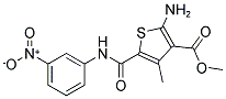 2-AMINO-4-METHYL-5-(3-NITRO-PHENYLCARBAMOYL)-THIOPHENE-3-CARBOXYLIC ACID METHYL ESTER Struktur