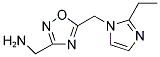 ((5-[(2-ETHYL-1H-IMIDAZOL-1-YL)METHYL]-1,2,4-OXADIAZOL-3-YL)METHYL)AMINE Struktur