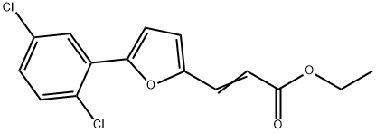 3-[5-(2,5-DICHLORO-PHENYL)-FURAN-2-YL]-ACRYLIC ACID ETHYL ESTER Struktur