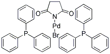 BROMOBIS(TRIPHENYLPHOSPHINE)(N-SUCCINIMIDE)PALLADIUM(II) Struktur