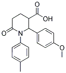 2-(4-METHOXYPHENYL)-1-(4-METHYLPHENYL)-6-OXOPIPERIDINE-3-CARBOXYLIC ACID Struktur